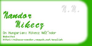 nandor mikecz business card